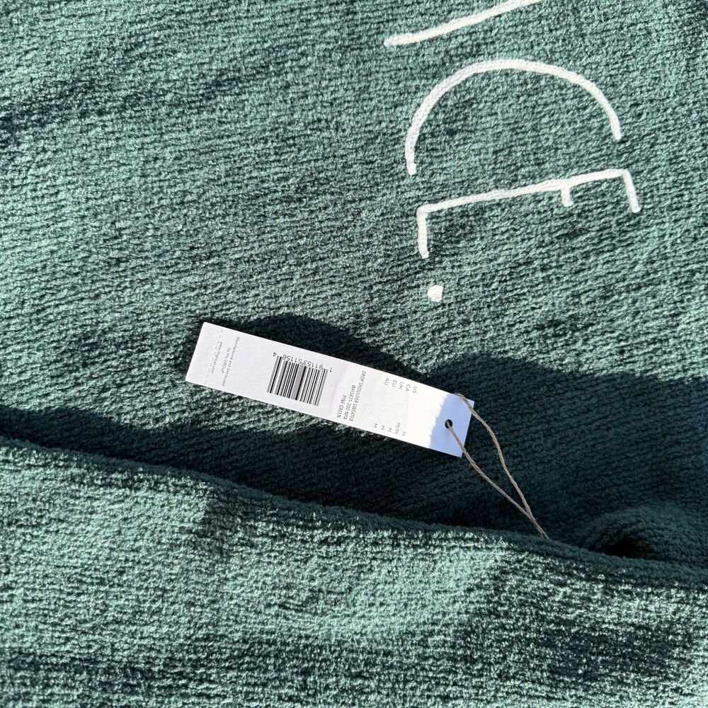 Rae Dunn PEACE green Raglan Sweater blouson Sleeve Cozy Holiday NWT $78 Small - Picture 3 of 7
